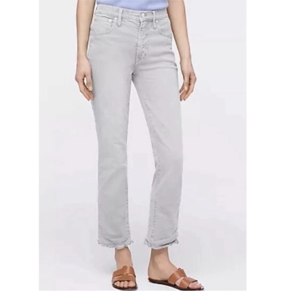J. Crew Women's Light Gray Vintage Straight Ankle Jeans - Picture 12 of 12